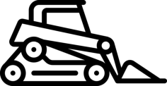 Loader Truck Outline Icon Svg Set, Free Vectors File